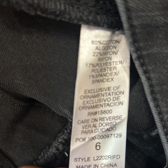 Wit & Wisdom Black Luxe Touch High Rise Slim Straight Jeans - Picture 9 of 10